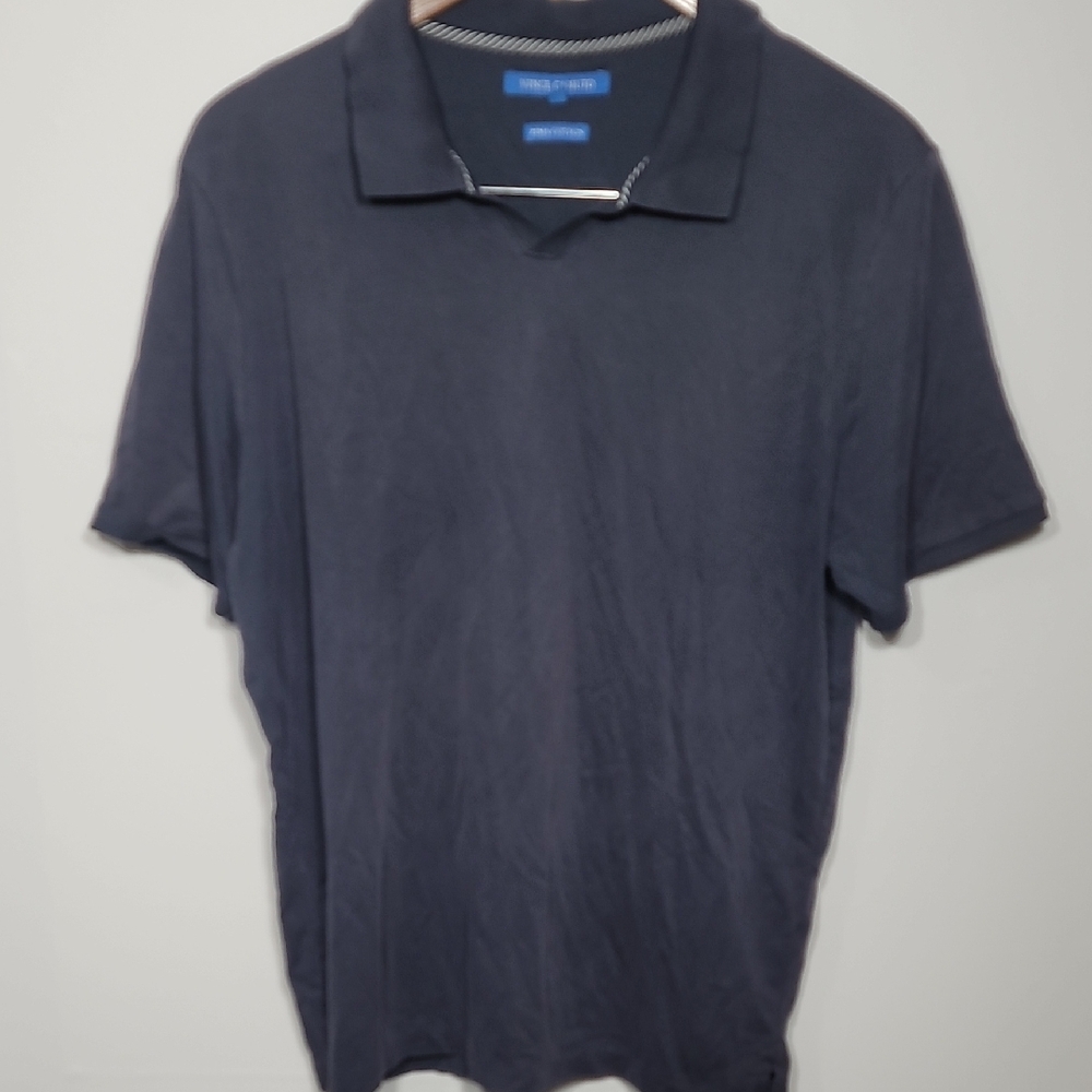 Vince Camuto Pima Cotton Dark Blue Polo Shirt
